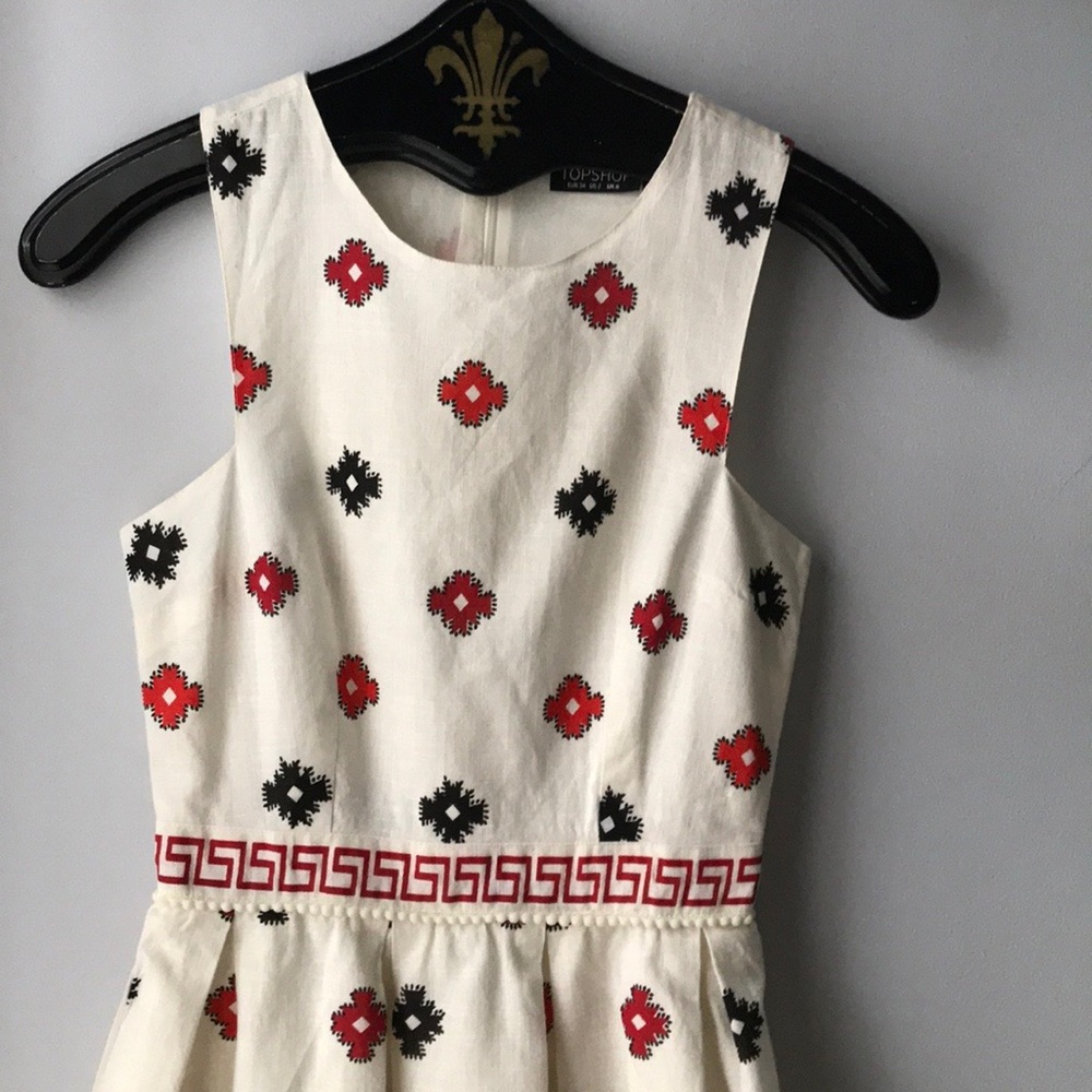 Sleeveless Cotton Dress VTG Topshop Size 0-2